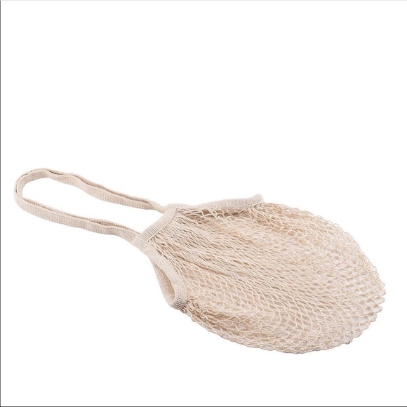 NEW NET BAG IN IVORY MESH BAG - Picture 5 of 8